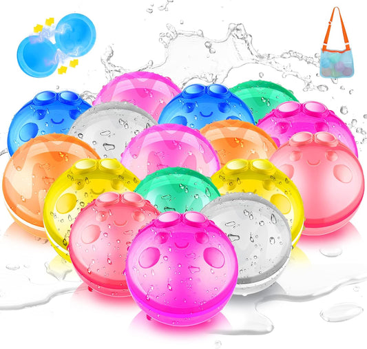 12 PCS Reusable Water Balloons for Kids Adults Outdoor Activities
