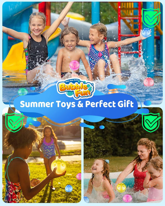 12 PCS Reusable Water Balloons for Kids Adults Outdoor Activities